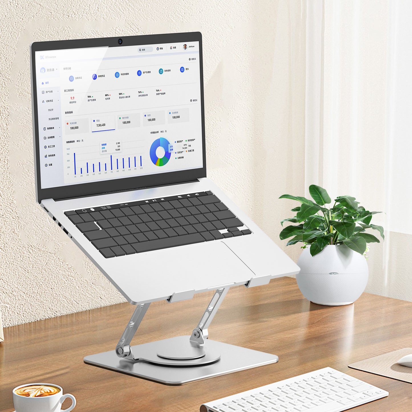 Justerbart Laptopstativ i Aluminium