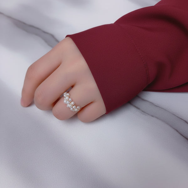 Ferskvannsperle innpakket ring – søt og eksklusiv