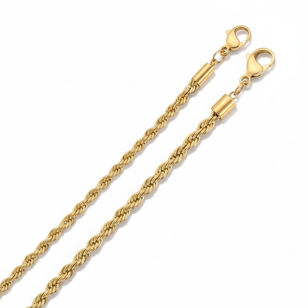 Noble 18K Gull Taukjede – 4mm Unisex