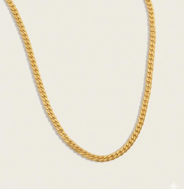Herrekjede gull  50/60/70 cm, 4,5 mm, N272