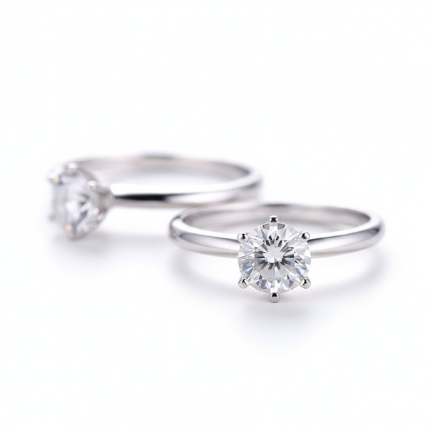 PT950 Platina Moissanitt Forlovelsesring