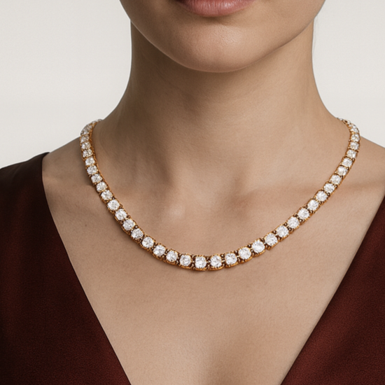 Mikro-inlagt Zirkon Tenniskjede 5mm